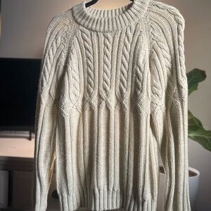 Cream Cable Knit Sweater
